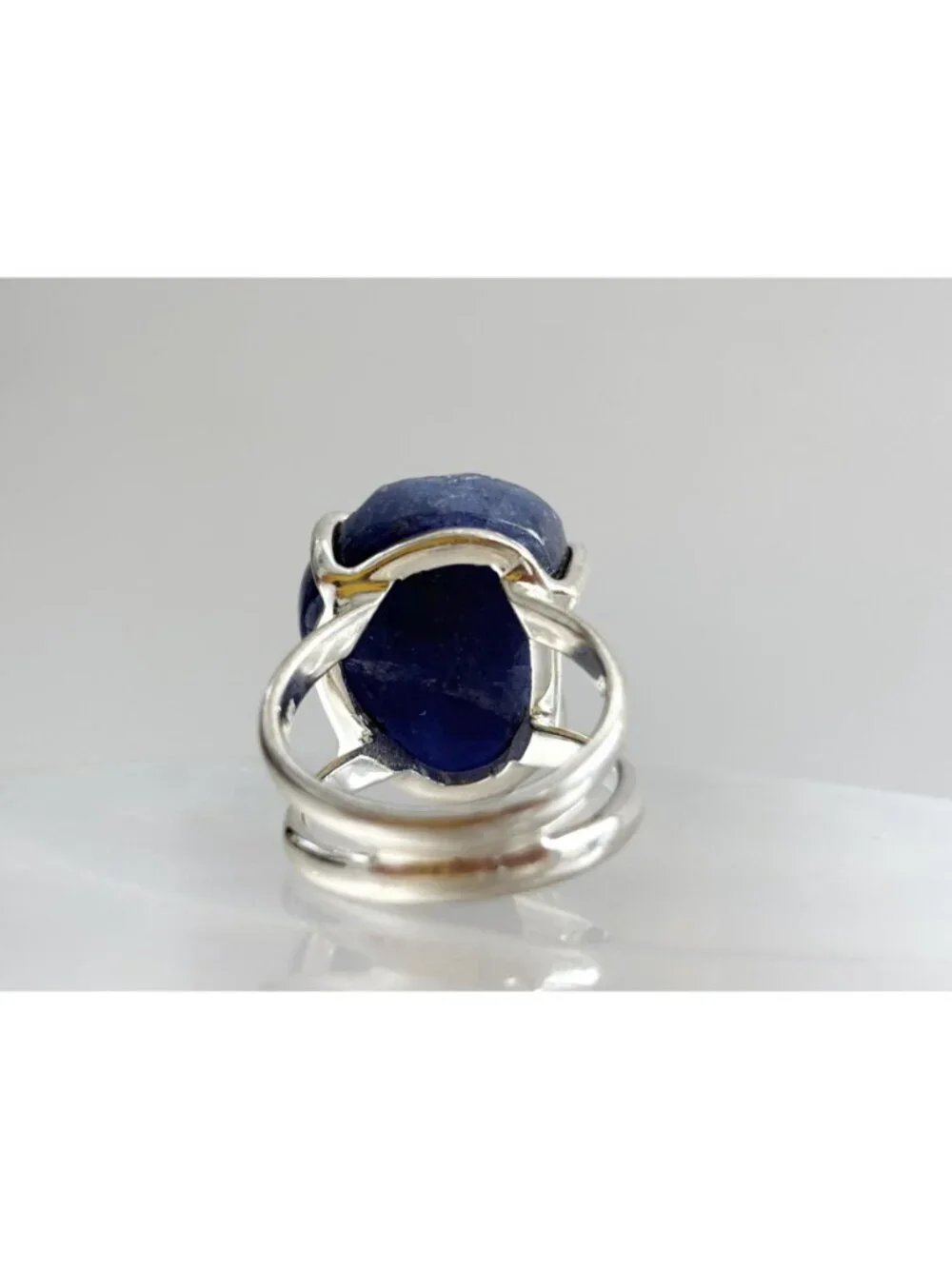 ARYA Rough Tanzanite Solitaire Gemstone Sterling Silver 925 Vintage Ring - sz 7